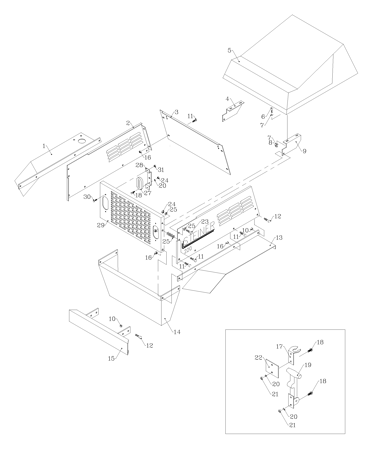 Picture for category Rear Hood And Grille For WG750 Kubota Gas Engine