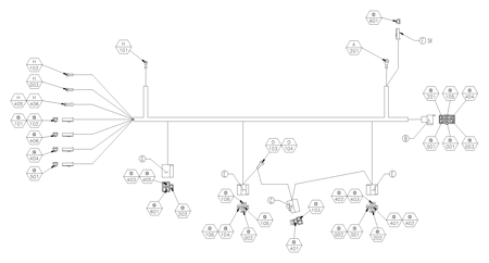 Picture for category Electrical Schematic Wire Harness - 27 HP Kawasaki Engine (Serial No. 1777 - )