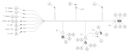 Picture for category Electrical Schematic Wire Harness - 22 HP Kawasaki Engine (Serial No. 1636 - 1776)