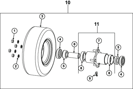 Picture for category 9" X 3.5" WHEEL ASSY