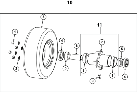 Picture for category 9" X 3.5" WHEEL ASSY