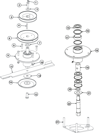 Picture for category DECK 2 DOUBLE PULLEY SPINDLE