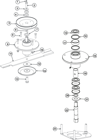 Picture for category DECK 4 PULLEY &  SPINDLE ASSY