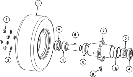 Picture for category 9" X 3.5" WHEEL ASSY 4170724