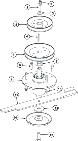 Picture for category DECK 2 DOUBLE PULLEY SPINDLE