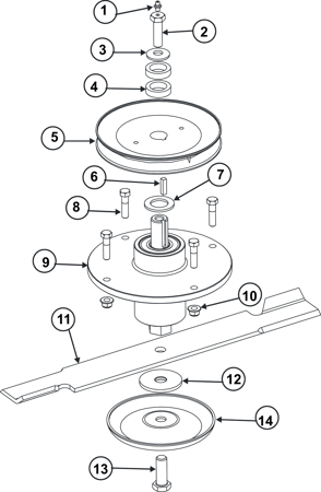 Picture for category DECK 4 SPINDLE ASSEMBLY