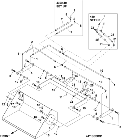 Picture for category 44" HYDRAULIC SLIP SCOOP PARTS